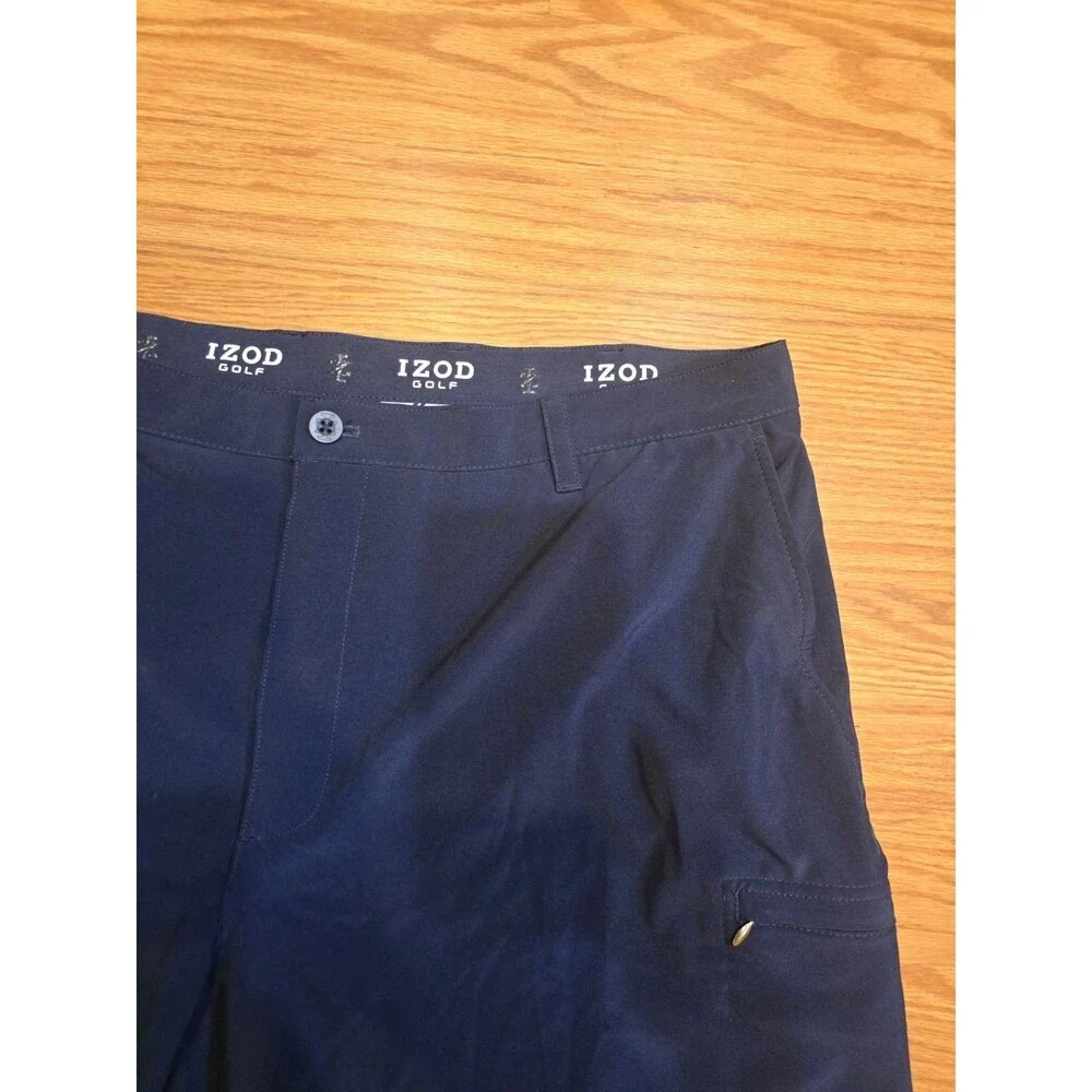 Izod Mens Navy Blue Golf Multi Pocket Cargo Shorts Big & Tall Size 44 (14065)